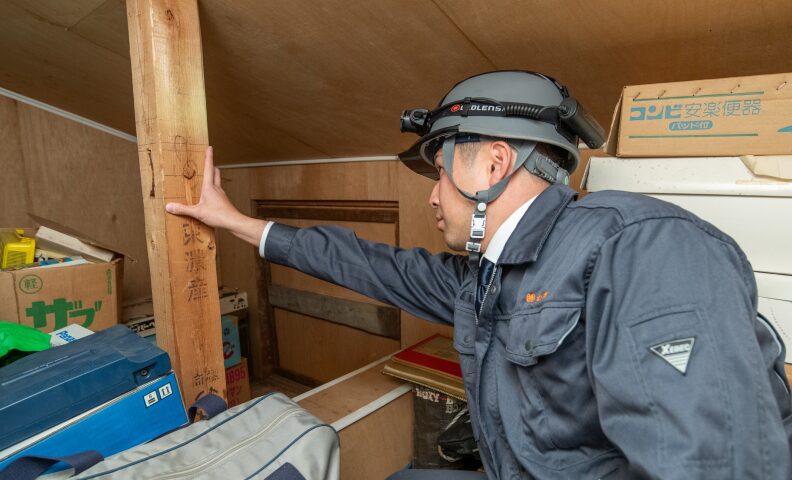 害獣駆除作業中の写真