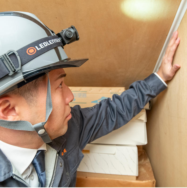 害獣駆除作業中の写真