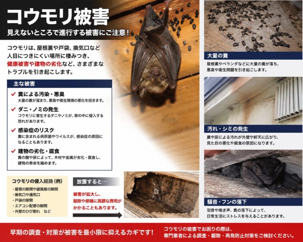 コウモリ被害を解説